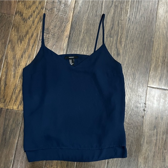 Forever 21 Top Navy Blue Spaghetti Strap - Picture 7 of 10